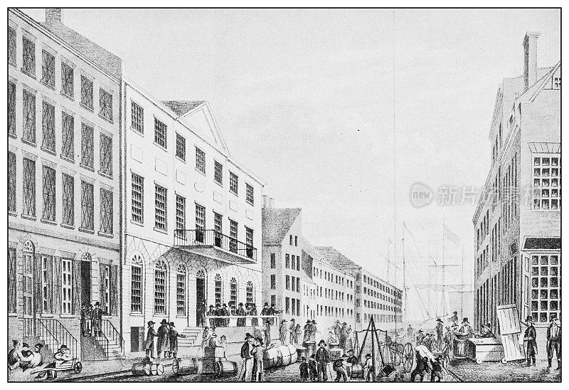 纽约金融区大楼:Tontine Building, Wall Street, 1797